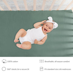 Meracorallo Roman Green pre-washed fabric offers immediate softness
