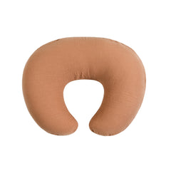 Meracorallo nursing pillow cover in camel pattern, soft cotton for baby's comfort.