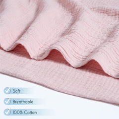 Meracorallo muslin swaddle blanket large 110x110 cm for easy wrapping