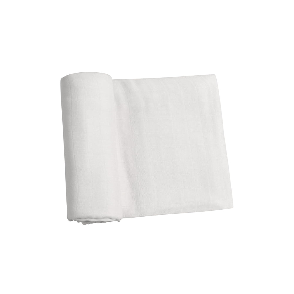 Meracorallo muslin swaddle close-up shows silky-soft fabric for delicate baby skin.