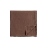 Meracorallo muslin swaddle blanket in brown offers soft, breathable cotton for delicate baby skin.