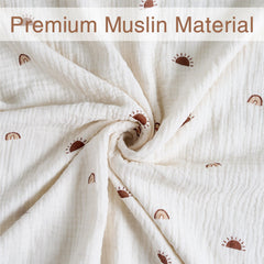 Meracorallo pre-washed muslin fitted sheet feels extra soft on baby skin.