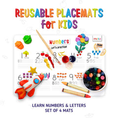 Merka dry erase alphabet trace placemat promotes early literacy with reusable surface.