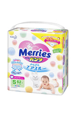 Merries Sarasara Air Through Pants elastic waistband for a snug, comfortable fit.