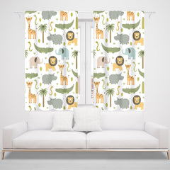 MESHELLY safari animals curtains with zoo pattern enhance kids room decor.