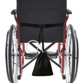 MESINURS Wheelchair Foley Bag Holder keeps the drainage bag discreet under the seat.