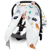Metplus 2-in-1 baby car seat cover with peekaboo opening for quick checks