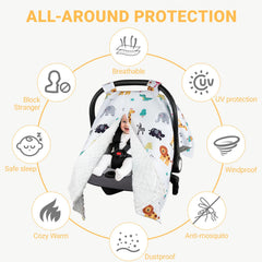 Metplus soft Minky lining adds cozy comfort for baby moments