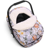 Metplus Winter Car Seat Cover with 360° protection blocks cold air for baby comfort.