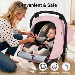 Metplus Winter Car Seat Cover ventilation holes support breathable comfort on rides.