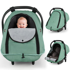 Metplus winter car seat cover waterproof protects baby from rain and wind