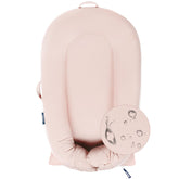 MEXXI organic replacement cover, baby pink, close-up shows soft cotton weave for gentle comfort.