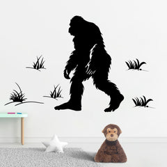 Mfault bigfoot silhouette wall decal for bold bedroom decor and playful vibe.