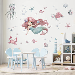Mfault coastal beach theme decals create warm kids room mood and DIY-friendly placement