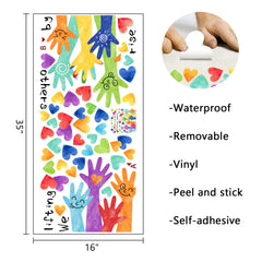 Mfault diversity equality wall sticker adds colorful classroom inspiration