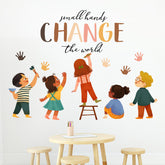 Mfault equality wall decal handprint adds inclusive flair to any wall decor.