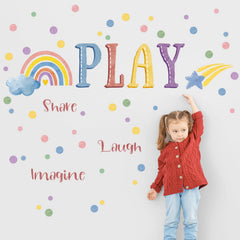 Mfault nursery decor includes two sheets for flexible, mix-and-match wall art.