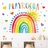 Mfault playroom rainbow wall decal brightens nurseries with a playful rainbow focal point for imagination