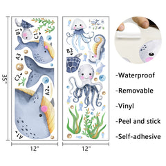 Mfault hippocampus wall decal adds ocean charm with easy peel-and-stick.
