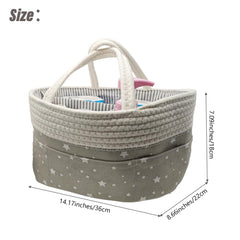 MGERASL diaper caddy exterior view highlighting portable design for nursery and travel.