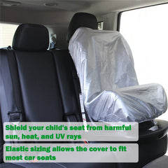 Plus-size MHWGY sun shade stretched across a rear seat for cooler travel.