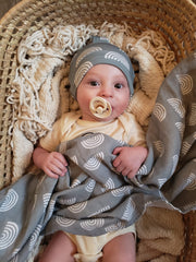 Miaoberry baby hat matching set included with blanket