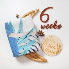 Miaoberry Safari Milestone Blanket with elephant motif for cozy sessions.