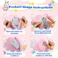 MIAODAM bunny plush showing subtle lighting and gentle music features