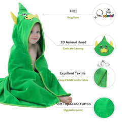 MICHLEY baby animal hooded towel absorbent cotton dries gently.
