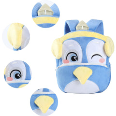 MICHLEY blue penguin backpack adjustable straps for growing kids.