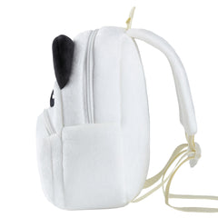 MICHLEY Panda backpack back view emphasizing ergonomic straps and breathable panel.