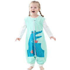 MICHLEY dog-pattern sleeping bag 5-6t keeps baby cozy overnight.