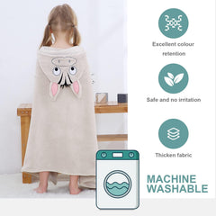 MICHLEY towel with cute animal hood embroidery for kids