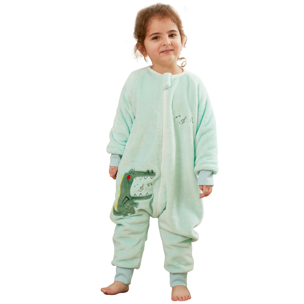 MICHLEY flannel baby sleeping bag crocodile design in 4-5T for warmth.