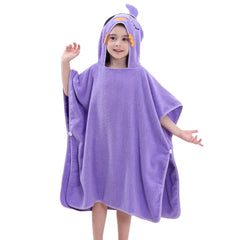 MICHLEY hooded baby towel in bird design dries gently after bathtime.