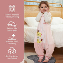 MICHLEY sleepsack pink giraffe side view supports active movement
