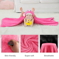 MICHLEY plush hood close-up highlights ultra-soft fabric and warmth after bath