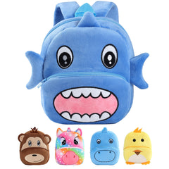 MICHLEY Shark backpack front view showing playful design and durable build.