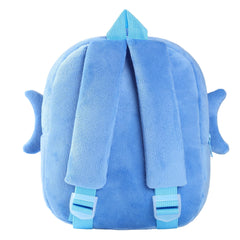 MICHLEY Shark backpack side view highlighting ergonomic straps for kids.