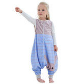 MICHLEY toddler sleeping sack blue rabbit front view showing cozy wearable blanket for peaceful nights