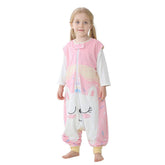 MICHLEY toddler sleeping sack with feet openings, pink unicorn design, promotes cozy nights