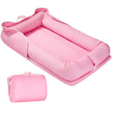 Miereirl baby lounger pink cover providing a snug, skin-friendly resting surface