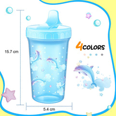Mifoci unicorn-pattern sippy cup, spill-proof design keeps liquids contained.