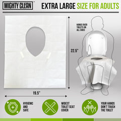 Mighty Clean adhesive strips keep the cover in place during use.
