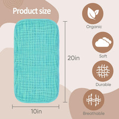 MIGIOL burp cloths absorbent 100% cotton for quick spill cleanup.