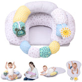 MIIMER 4-in-1 tummy time pillow with detachable seat cushion supports growing babies.