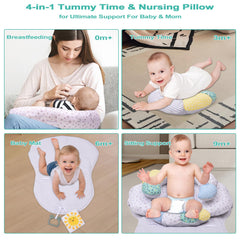 MIIMER detachable seated support cushion provides comfortable nursing and sitting positions.