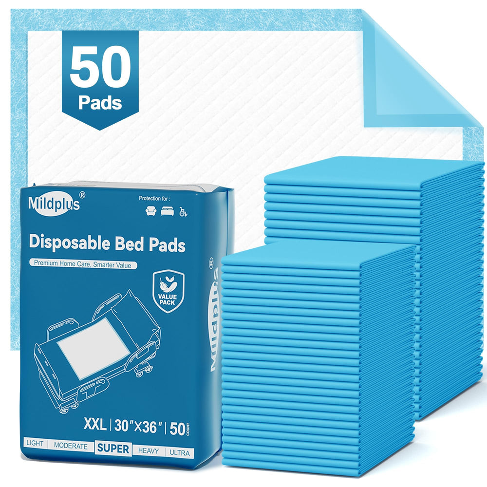 MILDPLUS bed pads 30x36 inches protecting bedding overnight