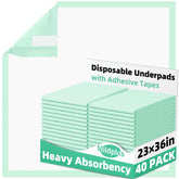 MILDPLUS disposable underpad with adhesive tapes secures protection during overnight use