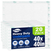 MILDPLUS heavy-duty underpads 100x100cm top view for full coverage